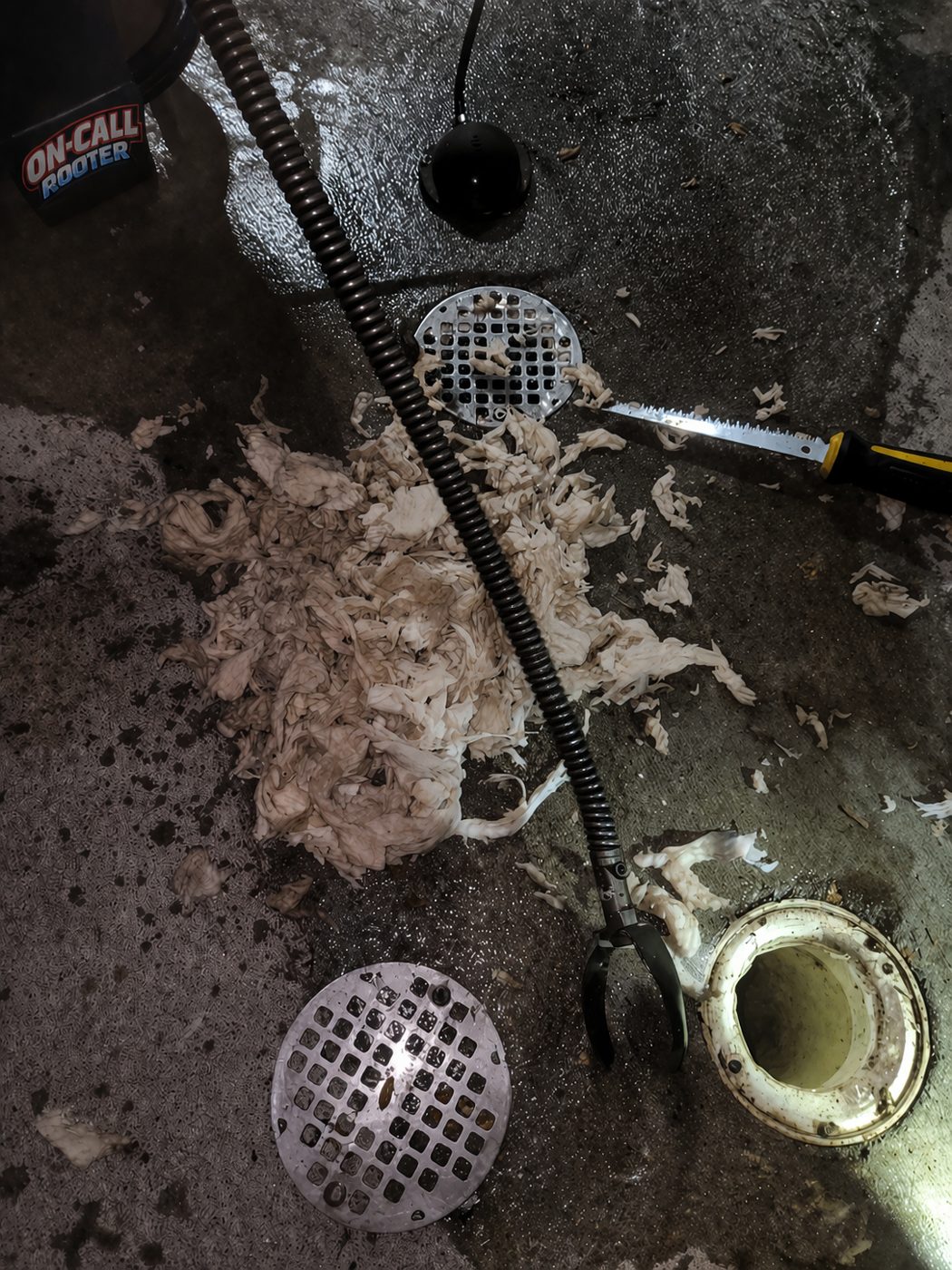 Fist-sized hair and soap clog removed from a bathroom sink drain in Aurora